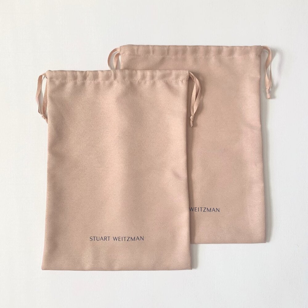 Stuart Weitzman Dust Bag Pink Shoe Drawstring Storage Gift Luxury Preppy Pink